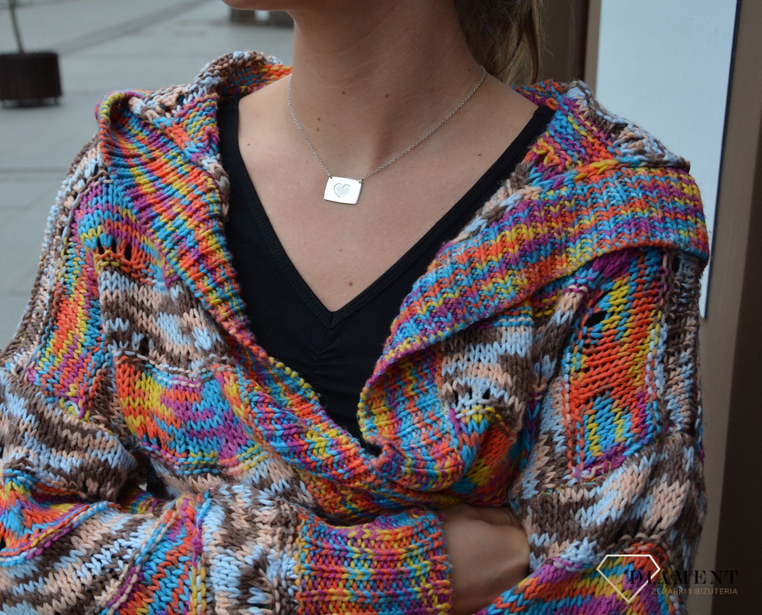 Naszyknik srebrny serduszko na blaszce Dall'Acqua C BF 14756 079 pxxxxx2.jpg